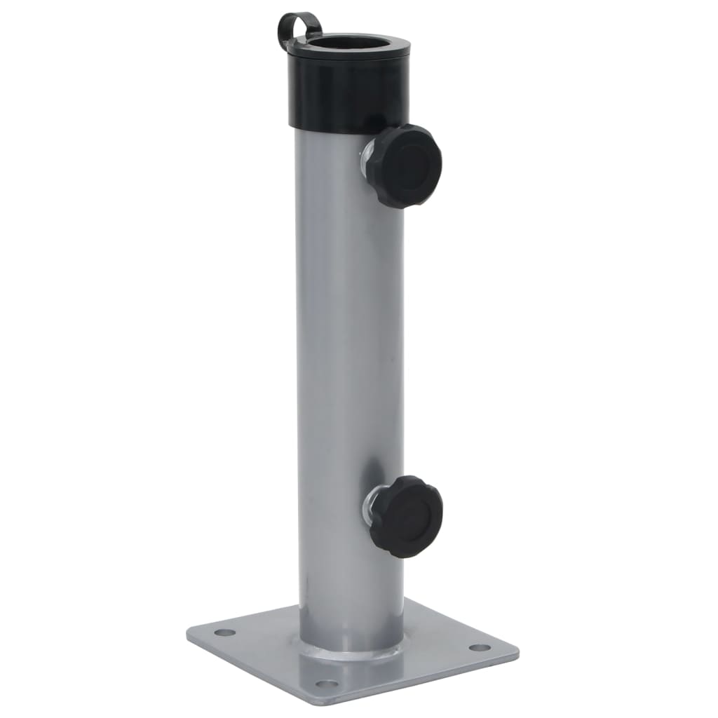 Vidaxx Sonnenschirmständer für ø38 48 mm Stange aus silberfarbenem Stahl
