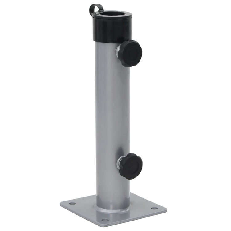 Vidaxx Sonnenschirmständer für ø38 48 mm Stange aus silberfarbenem Stahl