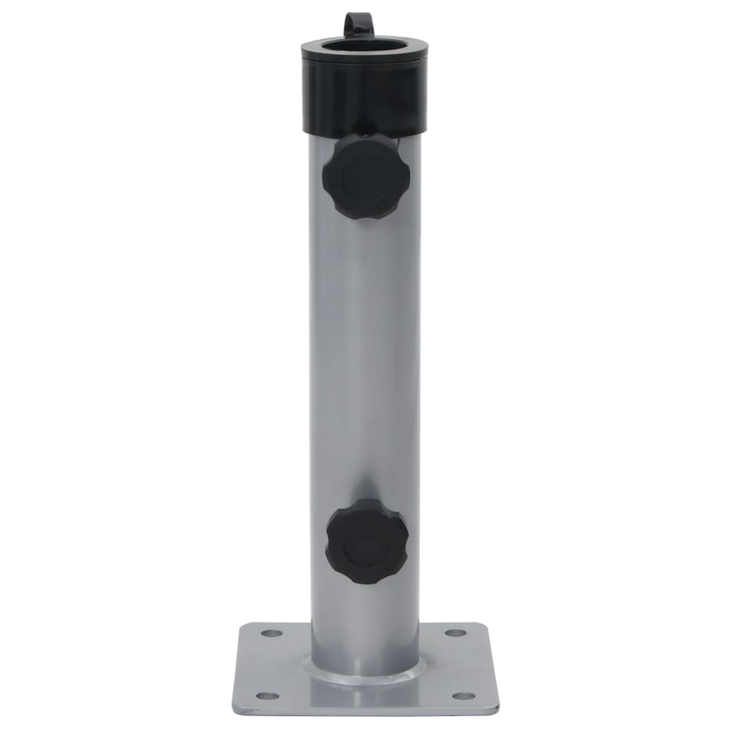 Vidaxx Sonnenschirmständer für ø38 48 mm Stange aus silberfarbenem Stahl
