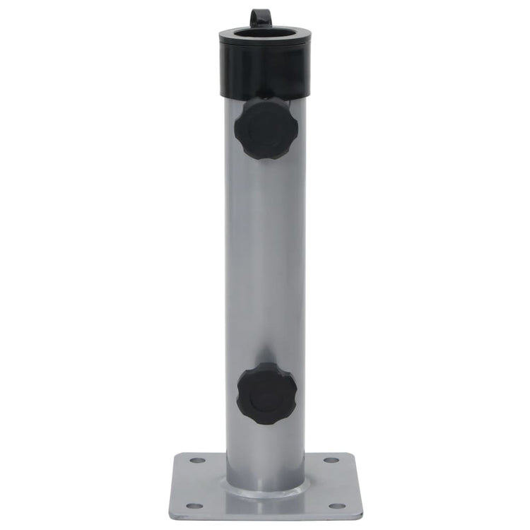 Vidaxx Sonnenschirmständer für ø38 48 mm Stange aus silberfarbenem Stahl