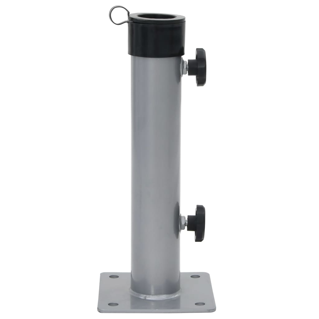 Vidaxx Sonnenschirmständer für ø38 48 mm Stange aus silberfarbenem Stahl