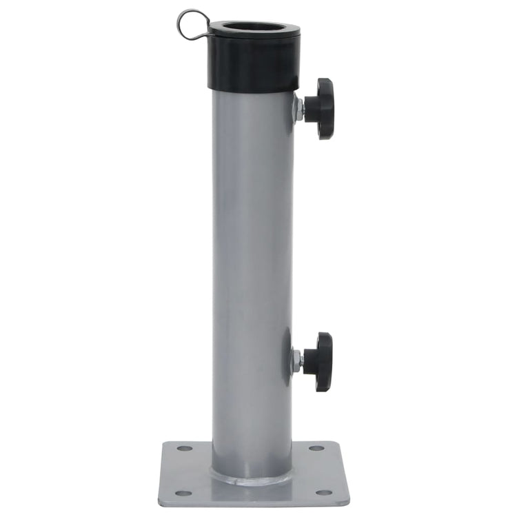 Vidaxx Sonnenschirmständer für ø38 48 mm Stange aus silberfarbenem Stahl