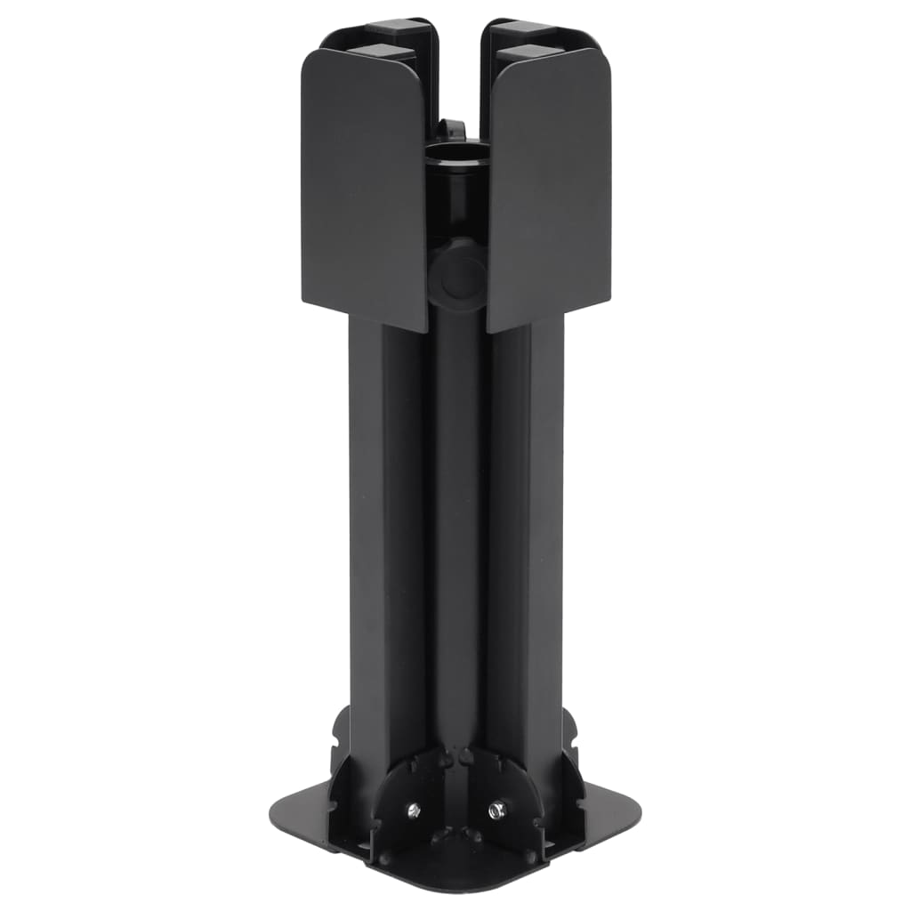 Vidaxl Parasol -Fuß zusammenklappbar für Ø38 48 mm Stahl Stahl glänzend schwarz