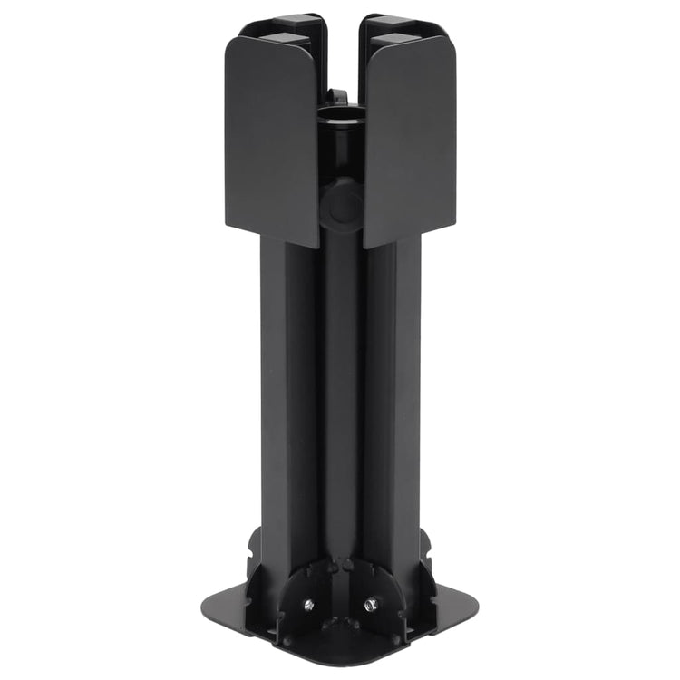 Vidaxl Parasol -Fuß zusammenklappbar für Ø38 48 mm Stahl Stahl glänzend schwarz