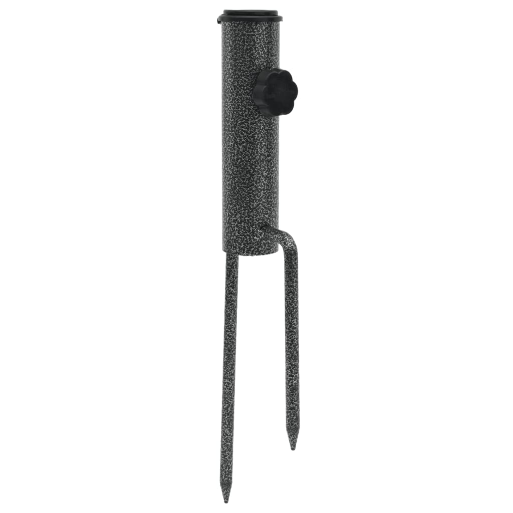 VIDAXL -Parasolständer mit Stiften 2 St. 9x35 cm verzinkter Stahl