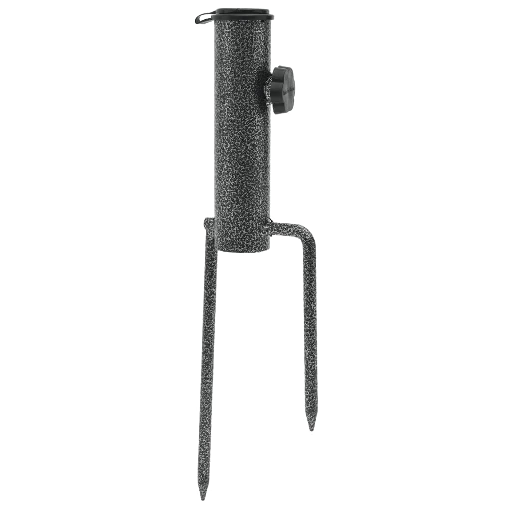 VIDAXL -Parasolständer mit Stiften 2 St. 9x35 cm verzinkter Stahl