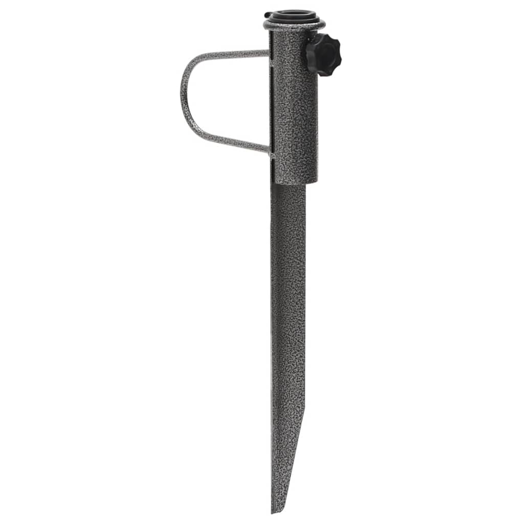 Vidaxl Parasol steht mit Stiften 2 ST 19x42 cm verzinkter Stahl