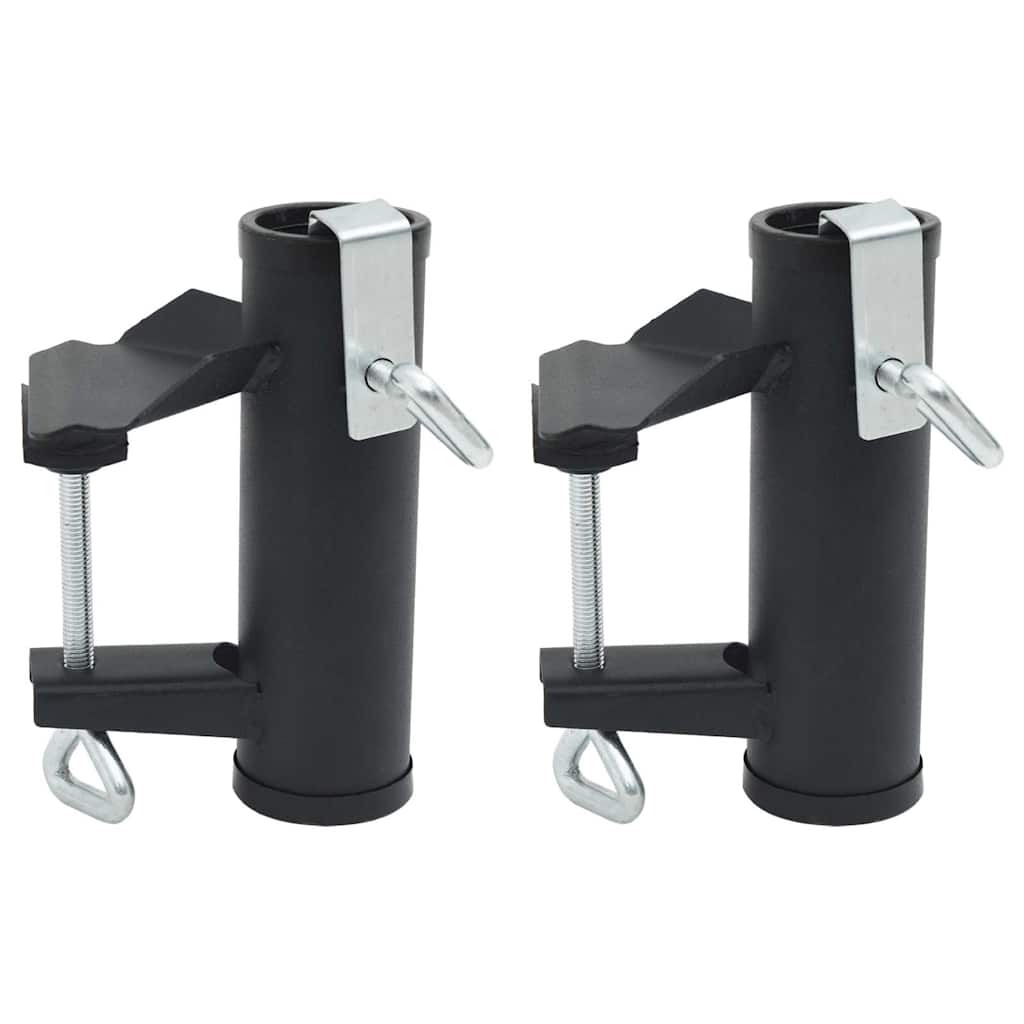 Vidaxl-Parasolklemmen für Balkon 2 ST 25-38 mm Stahl