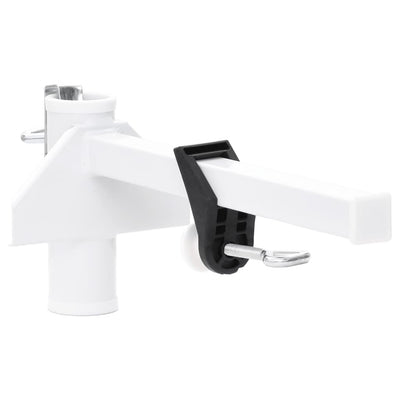 Vidaxl Parasol Clamp für Balkon 38 mm Stahlweiß
