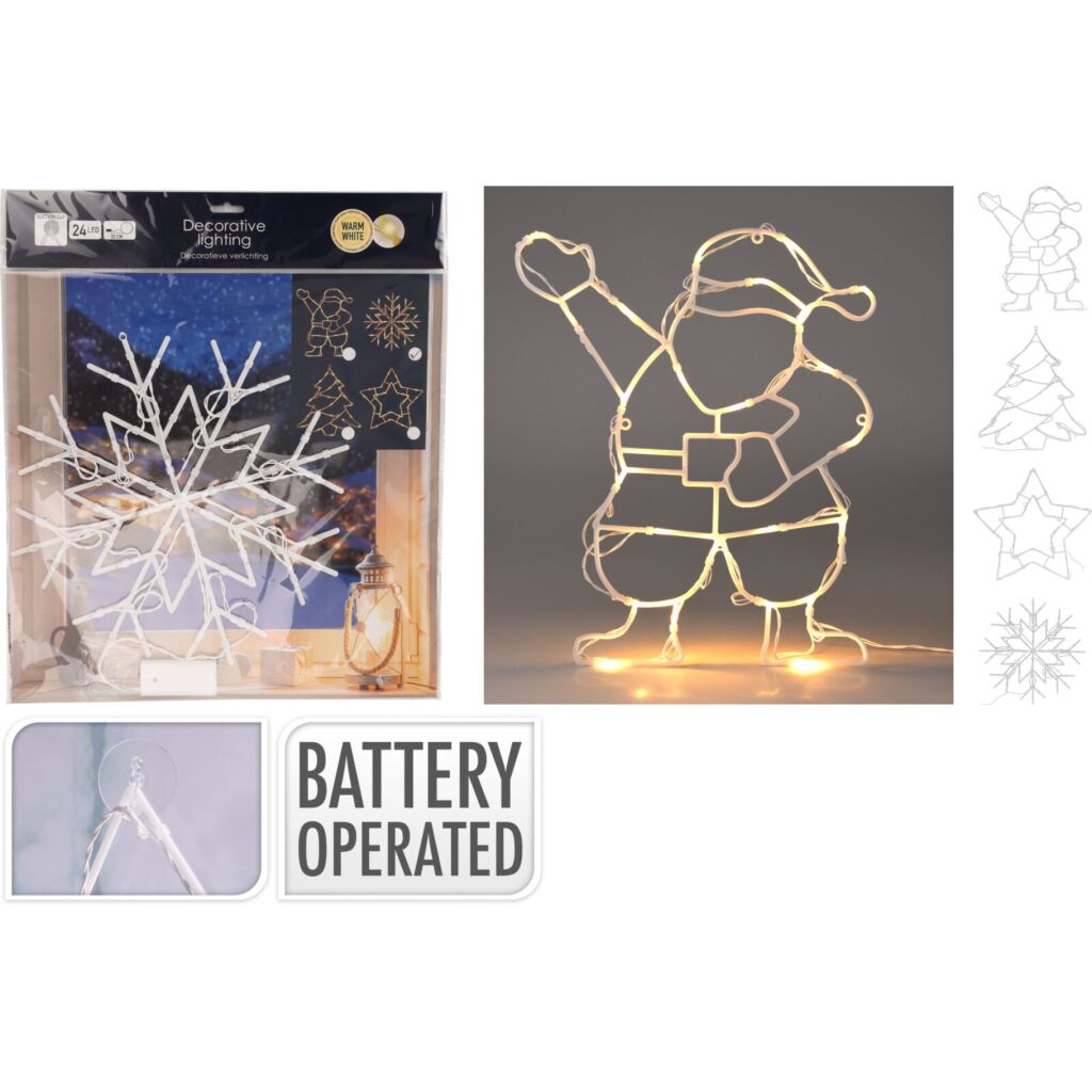 Ausgezeichnete Haushaltswaren-Weihnachtsfigur, 24 LEDs, warmweiß, verschiedene Versionen