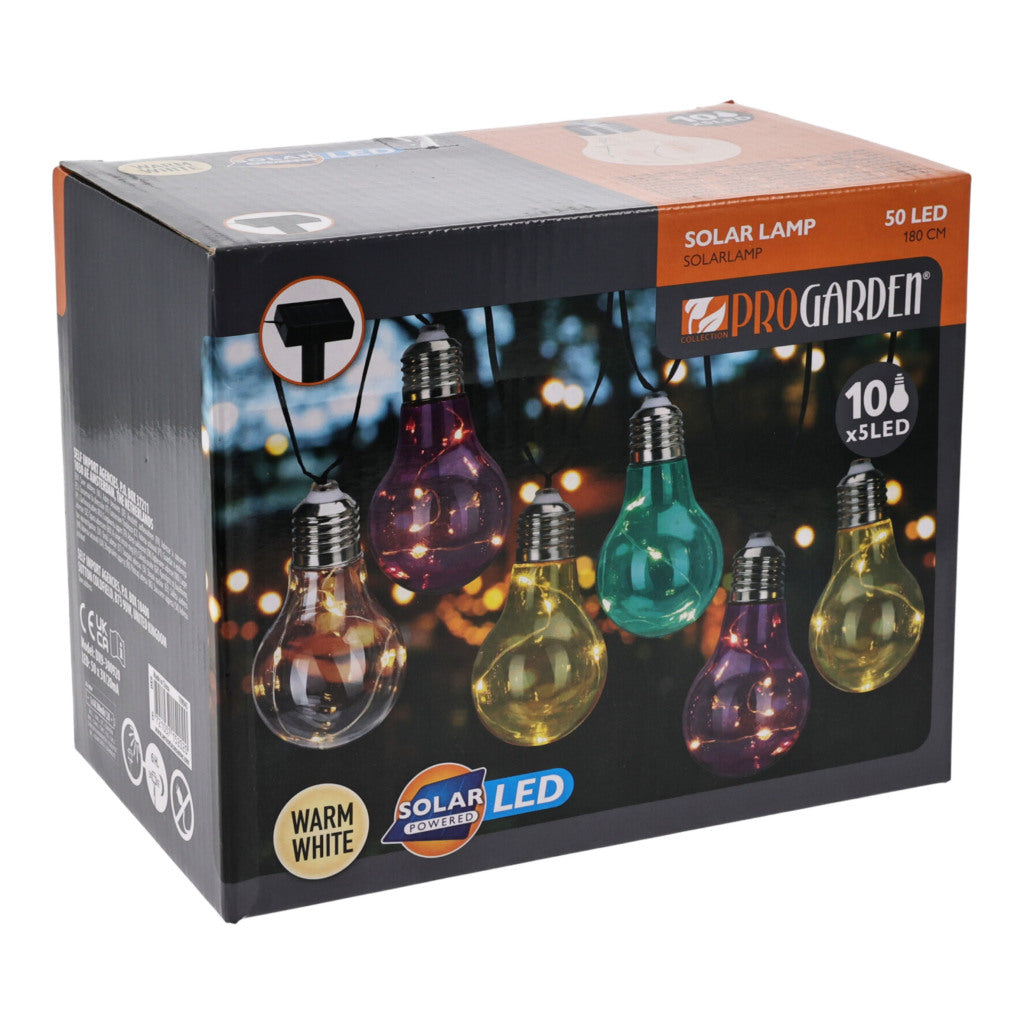 Pro Garden Solar-Partybeleuchtung 10x5 LED 180 cm