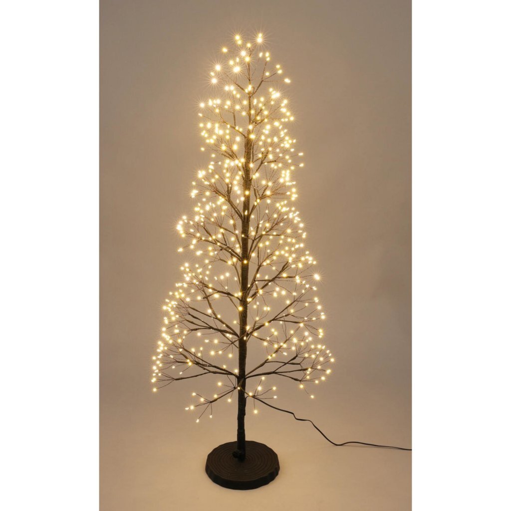 Andere Marken LED Baum 600 LEDs 100 cm schwarz