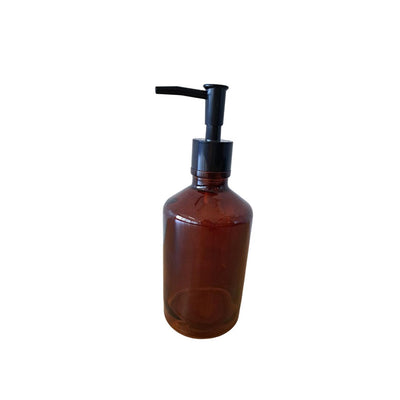 Seifenspender aus Glas braun