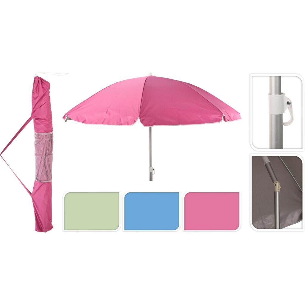 Strand Parasol 200 cm 3 Sortiment Farben