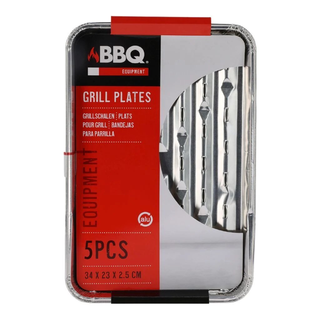 BBQ Grillschalen 34x23x2,5 cm 5 Stück