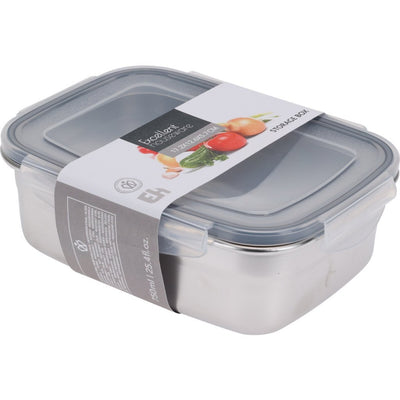 Ausgezeichnete Aufbewahrungsbox für Haushaltswaren, 750 ml, Edelstahl, grau