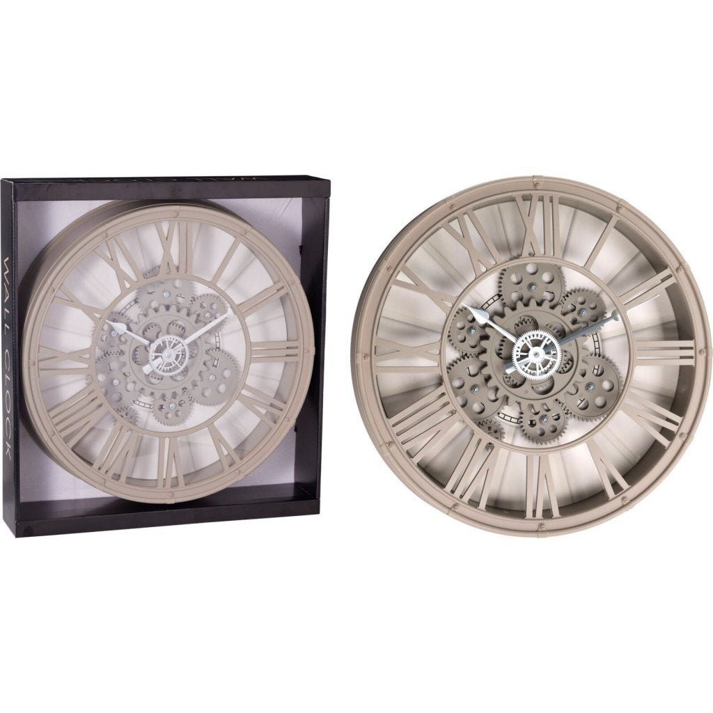 Analoge Wanduhr anderer Marken mit Drehwerk 38,7 cm Sand