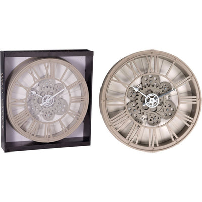 Analoge Wanduhr anderer Marken mit Drehwerk 38,7 cm Sand