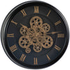 Excellent Houseware analoge Wanduhr 40 cm gold schwarz