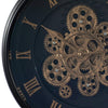 Excellent Houseware analoge Wanduhr 40 cm gold schwarz