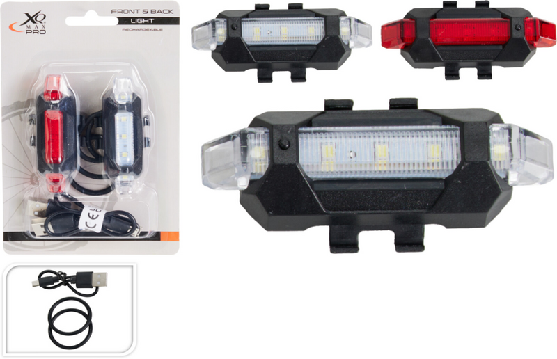 Xqmax Fahrradlampen-Set 2-teilig auf USB