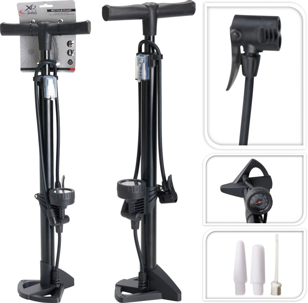 Ausgezeichnete Haushalts-Fahrradpumpe, stehend, 60 cm, schwarz
