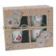 Home Styling Weihnachtsbecher aus Steingut, 4er-Set, 200 ml