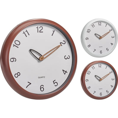 Analoge Wanduhr anderer Marken 30 cm braun weiß