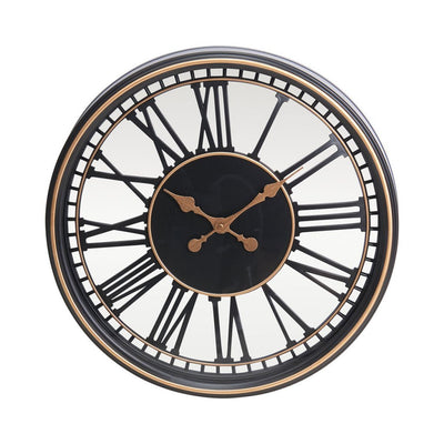 Analoge Wanduhr anderer Marken, 49,5 cm, Schwarzgold