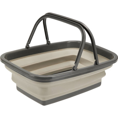 Zusammenklappbarer Einkaufskorb von Excellent Houseware, 30 l, 38 x 28 x 15 cm, Beigegrau