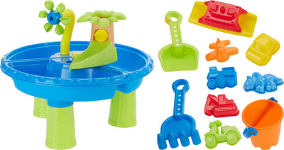 Hervorragender Sand- und Wasserspieltisch mit Zubehör für den Haushalt