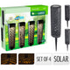 Pro Garden Solar Design Gartenlampen 4 Stück schwarz