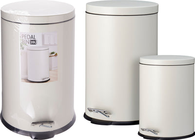 Excellent Houseware Treteimer-Set 20l 5l cremefarben