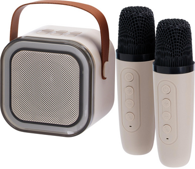Kabelloses Karaoke-Set mit Lautsprecher und 2 Mikrofonen