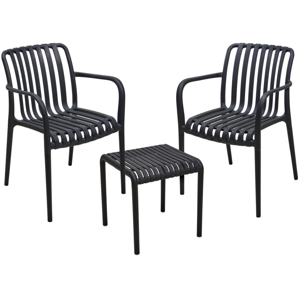 Andere Marken Gartenset 3-teilig schwarz