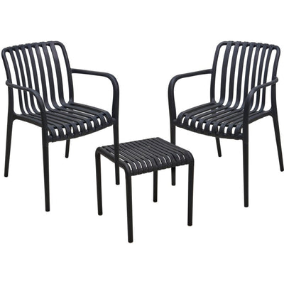 Andere Marken Gartenset 3-teilig schwarz