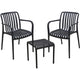 Andere Marken Gartenset 3-teilig schwarz