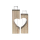 Ideen 4 Jahreszeiten Holzrohrhalter Herz 4x4xh14,5cm Set 2