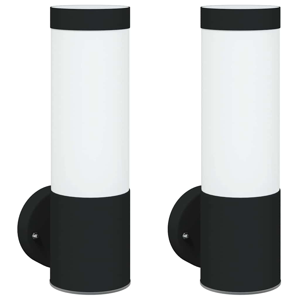 Vidaxx Außenwandleuchte 2 Stück schwarz 12 x 8,5 x 27 cm