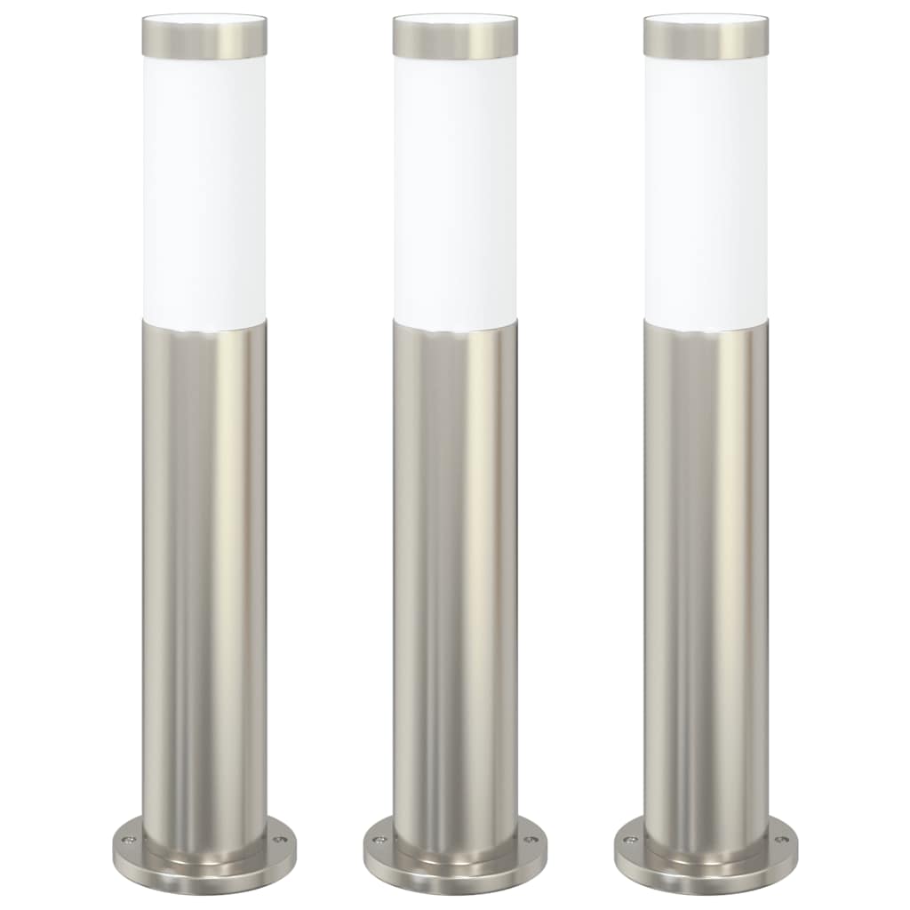 Vidaxx Pollerbeleuchtung 3 Stück 50 cm Edelstahl IP44