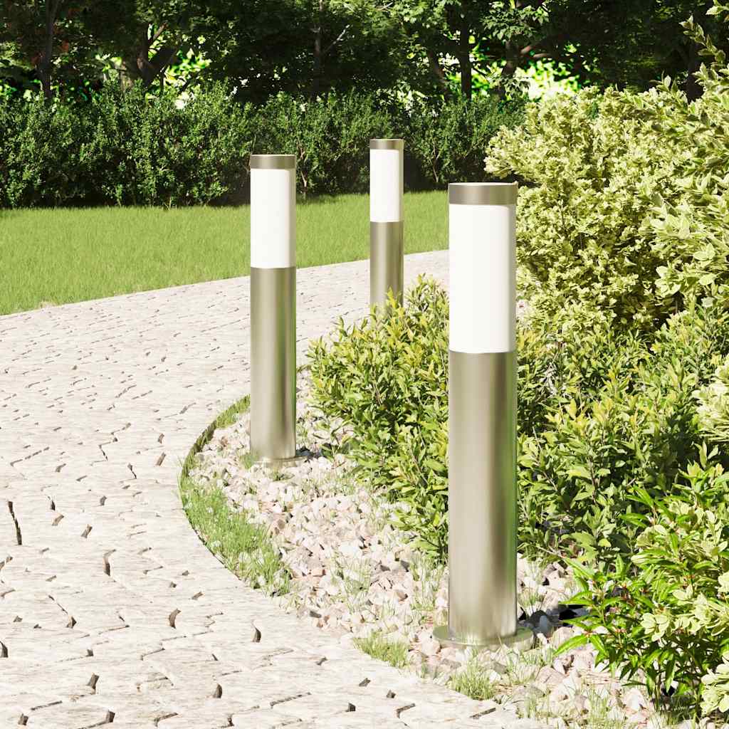 Vidaxx Pollerbeleuchtung 3 Stück 50 cm Edelstahl IP44