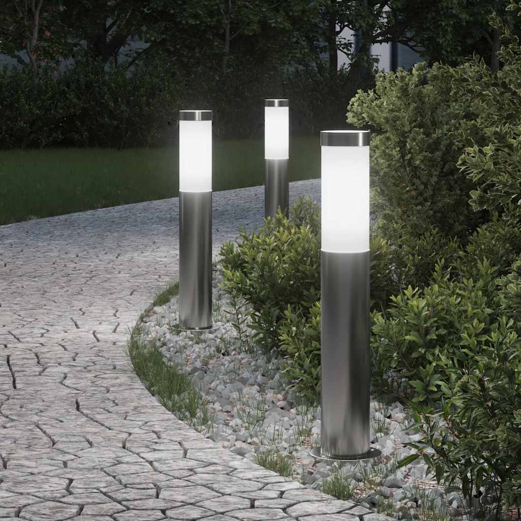 Vidaxx Pollerbeleuchtung 3 Stück 50 cm Edelstahl IP44