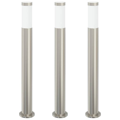 Vidaxx Pollerbeleuchtung 3 Stück 80 cm Edelstahl IP44