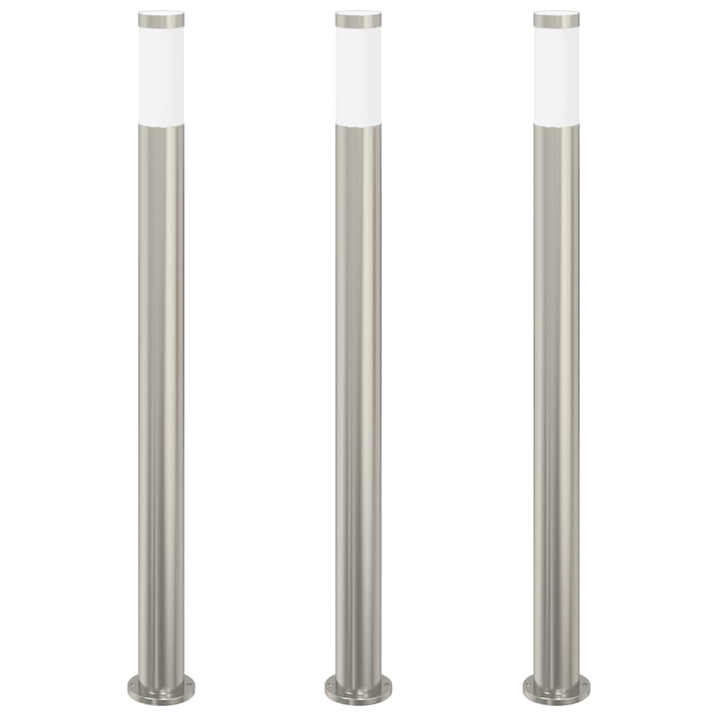 Vidaxx Pollerbeleuchtung 3 Stück 110 cm Edelstahl IP44