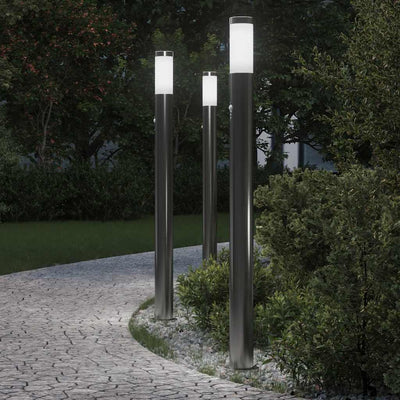 VidaXL Pollerbeleuchtung mit Sensor 3 Stück 110 cm Edelstahl IP44
