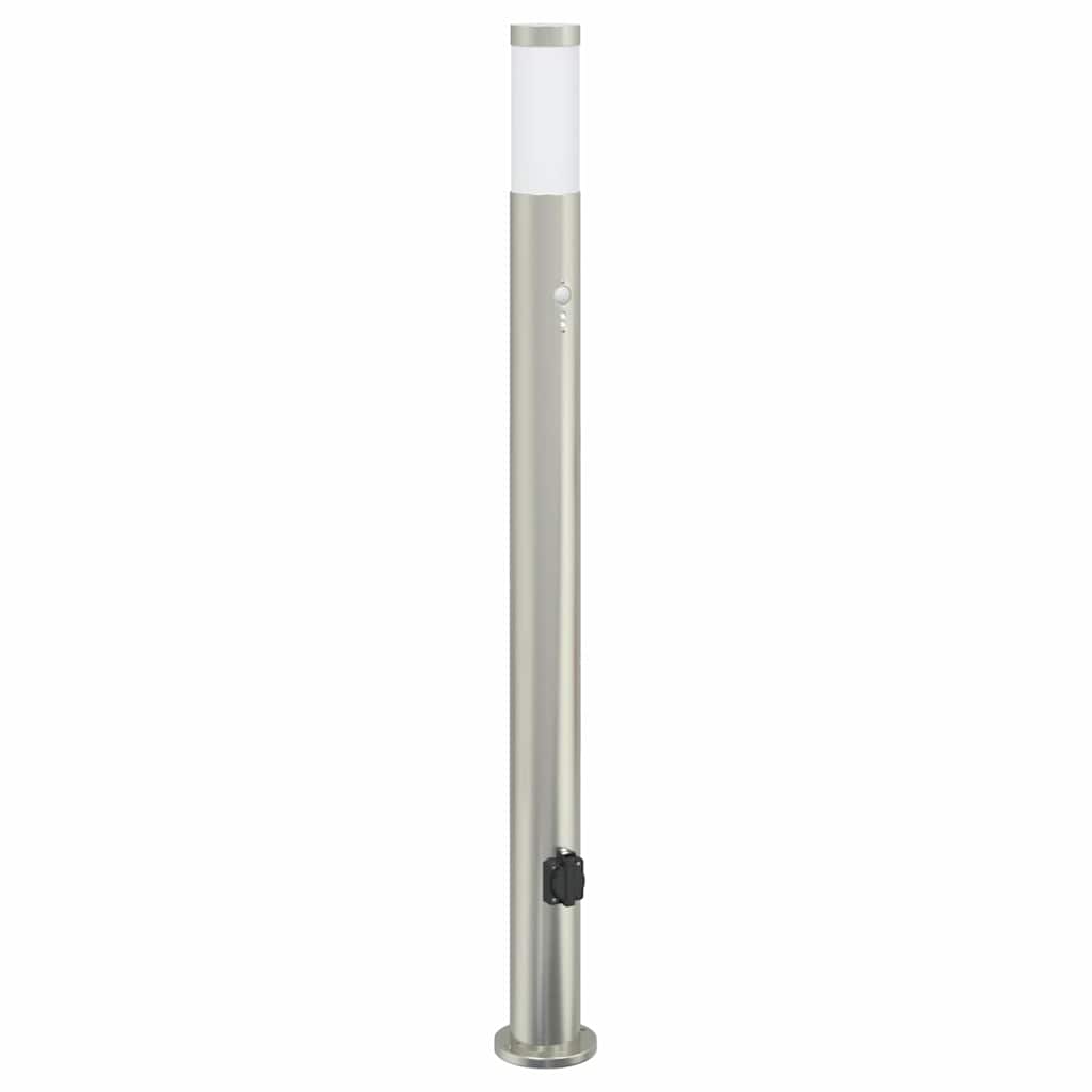 Vidaxx Pollerleuchte mit Sensor und Steckdose 110 cm Edelstahl IP44