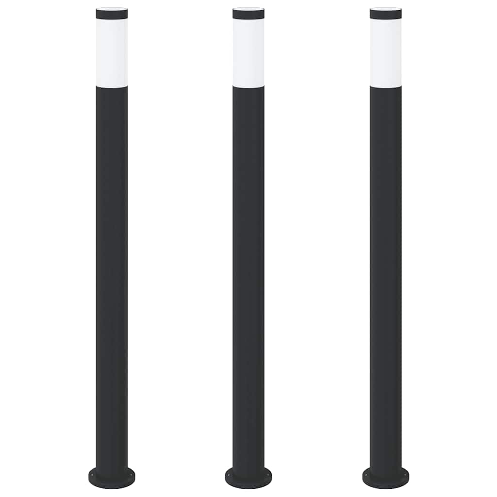 Vidaxx Pollerbeleuchtung 3 Stück 110 cm Edelstahl IP44