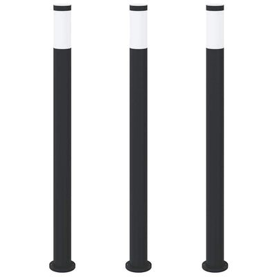 Vidaxx Pollerbeleuchtung 3 Stück 110 cm Edelstahl IP44