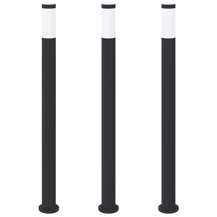 Vidaxx Pollerbeleuchtung 3 Stück 110 cm Edelstahl IP44