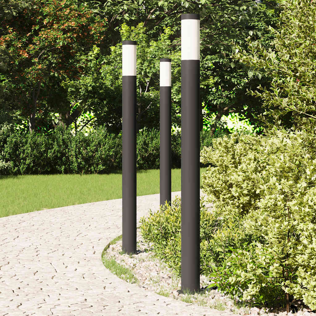 Vidaxx Pollerbeleuchtung 3 Stück 110 cm Edelstahl IP44